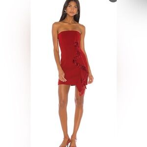 Cinq A Sept Nat Strapless Ruffle Front
Tassel Dress size 8